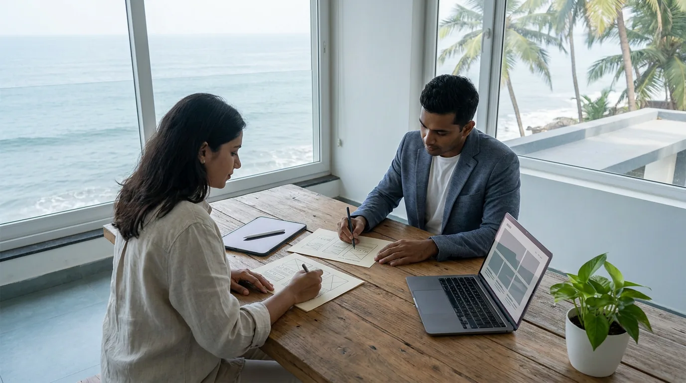 Responsive website layouts planned for a Goa business